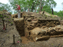 Anthropologist Dr. Meaghan Peuramaki-Brown on site