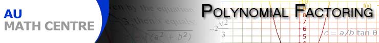 polynomial factoring banner
