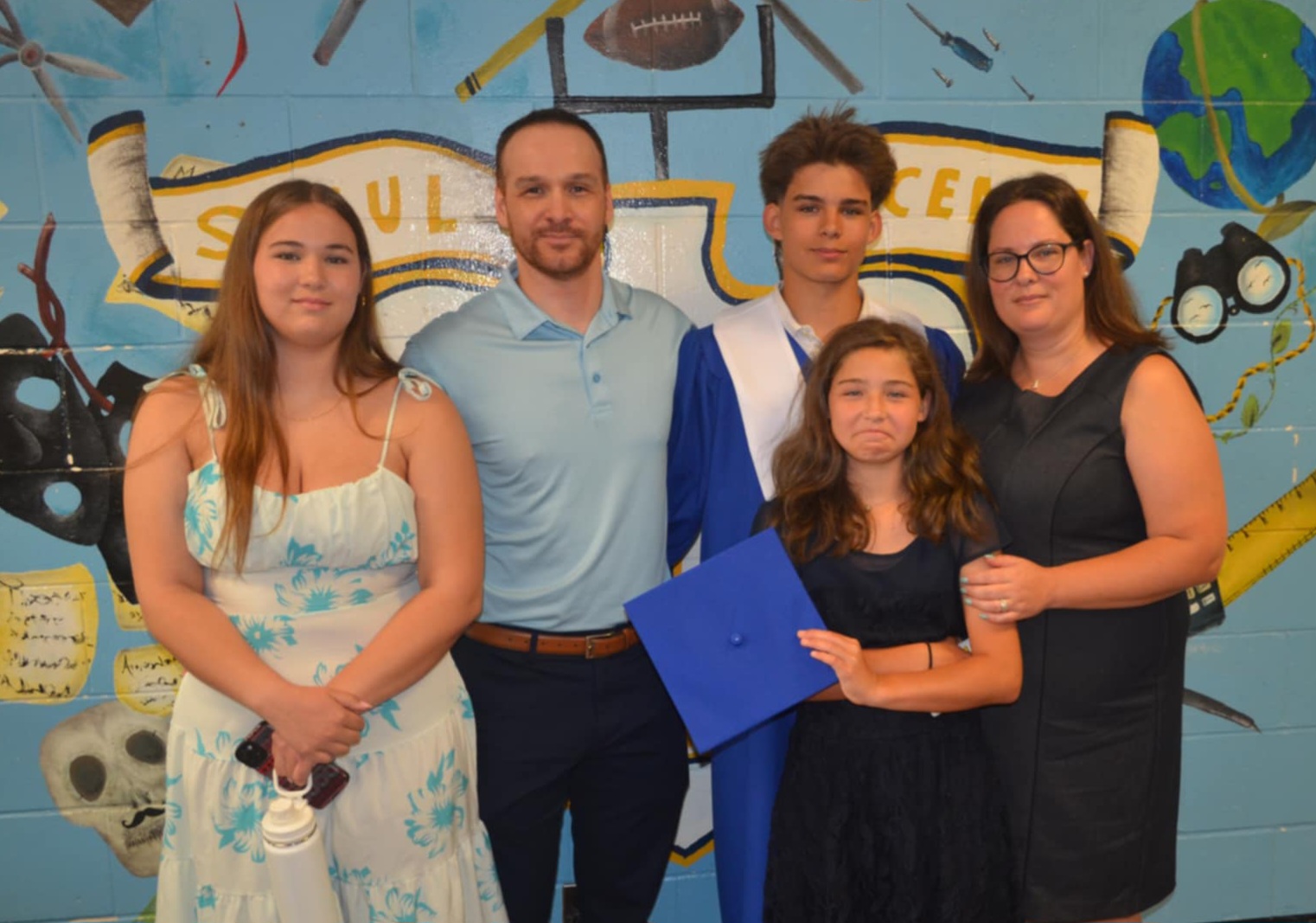 Aaron Ejetsiak with his family