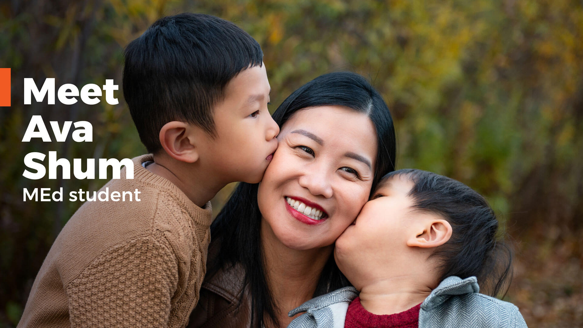 Ava Shum with her children