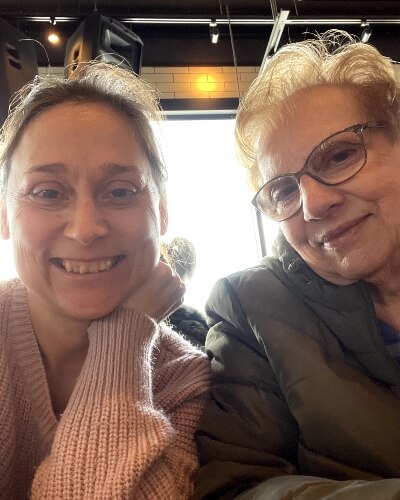 Carrie Bueckert with her mom