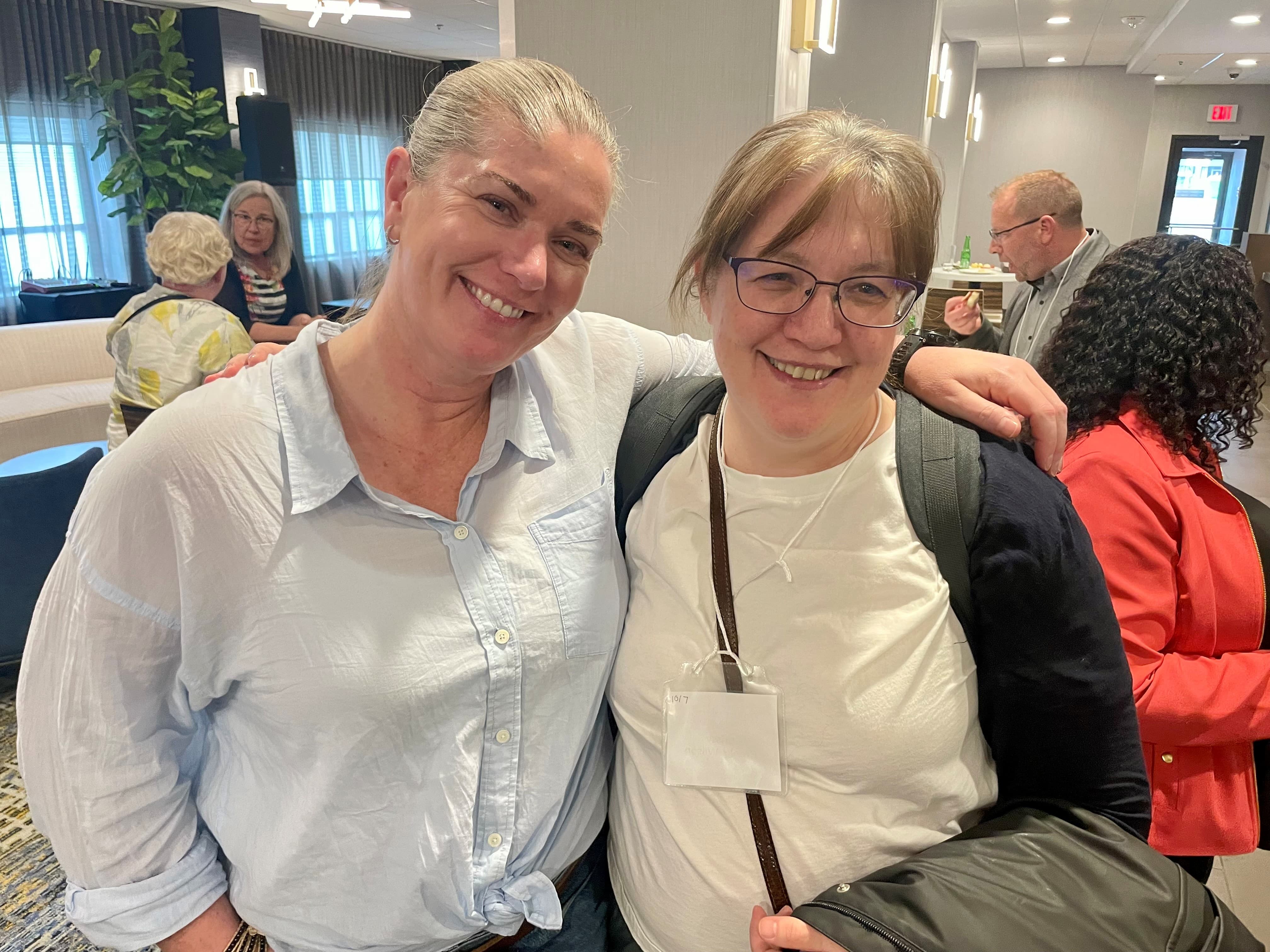 Two smiling women Two smiling women