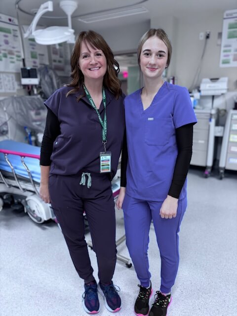 Michelle and her daughter during take-your-child to work dat