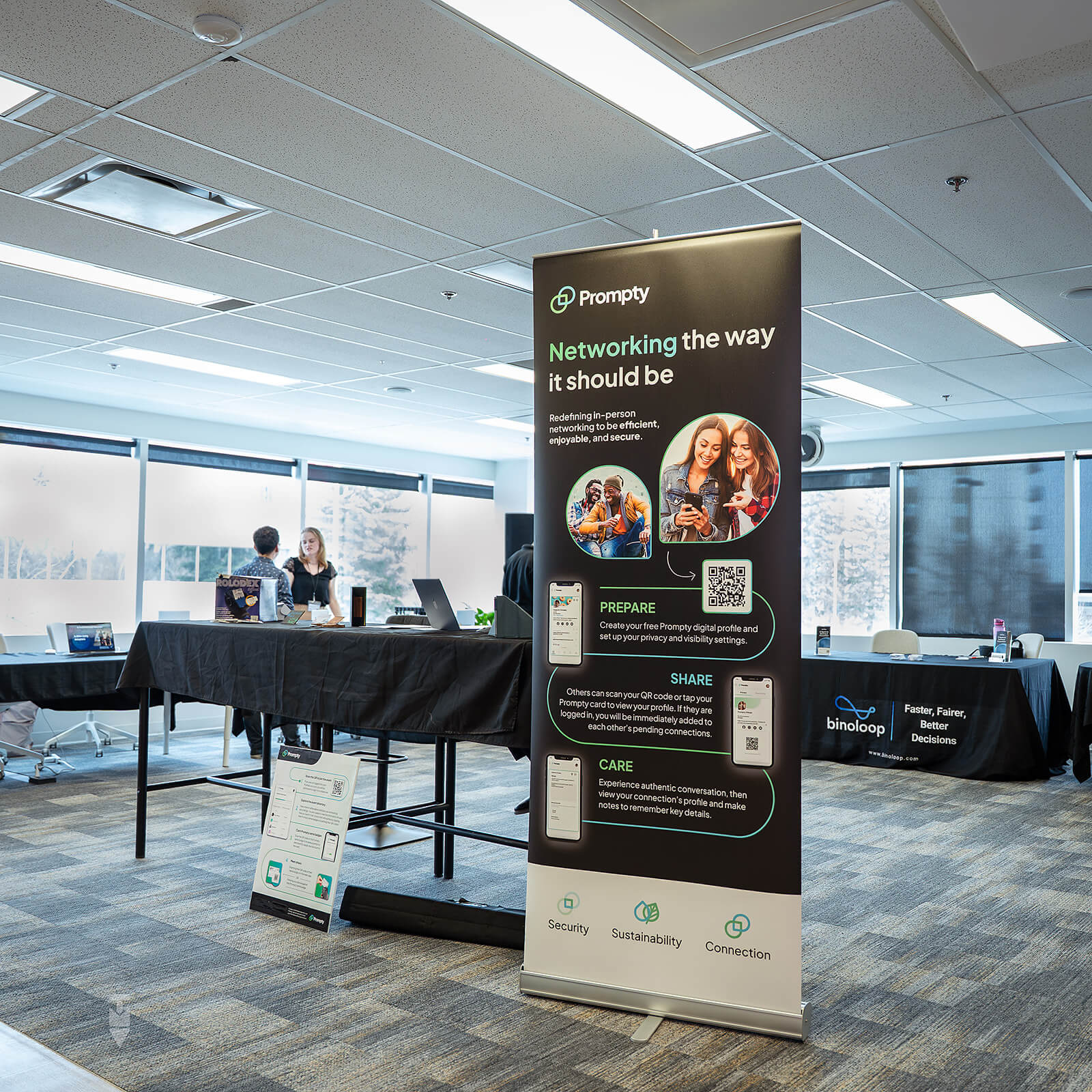 Prompty banner at event
