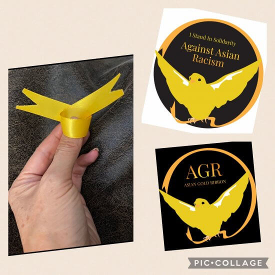 yellow canary AGR logo and ribbon