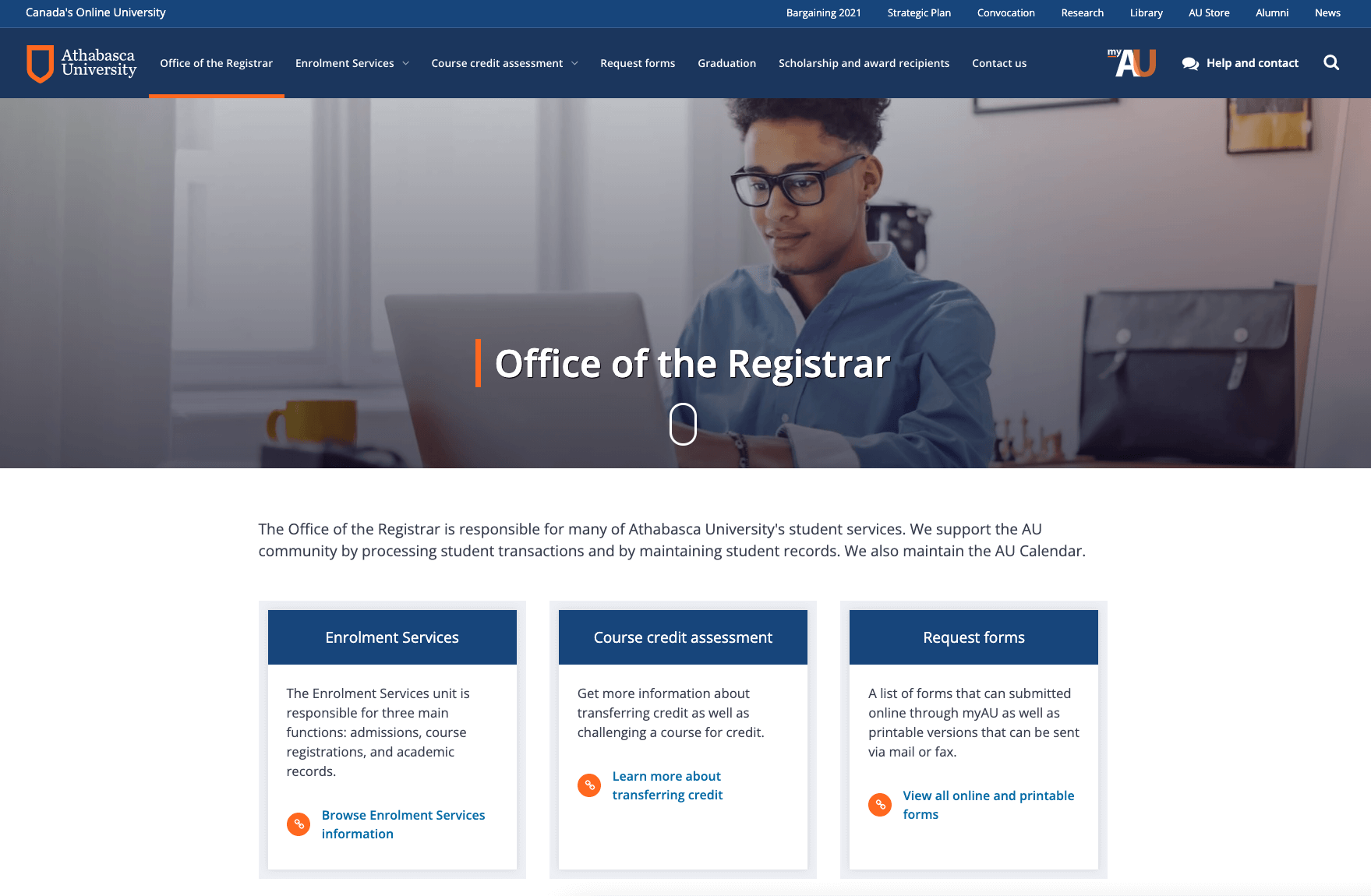 Office of the Registrar's new website