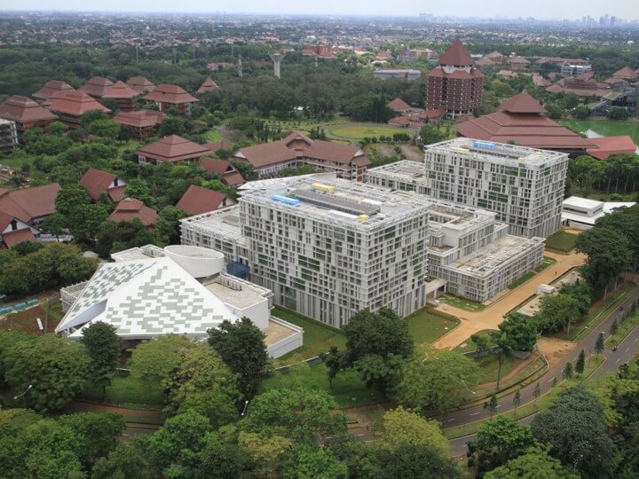 The University of Indonesia's Health Sciences Campus viewed from above