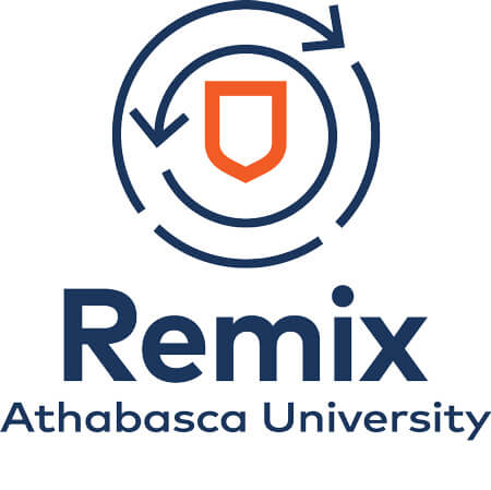 Athabasca University open access Remix logo