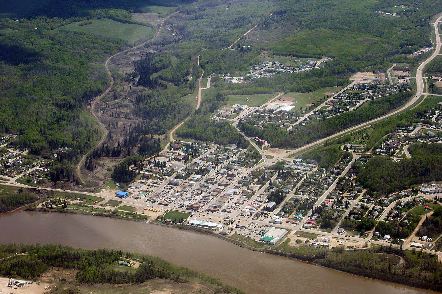 AREF grant 1 Aerial view of the town of Athabasca
