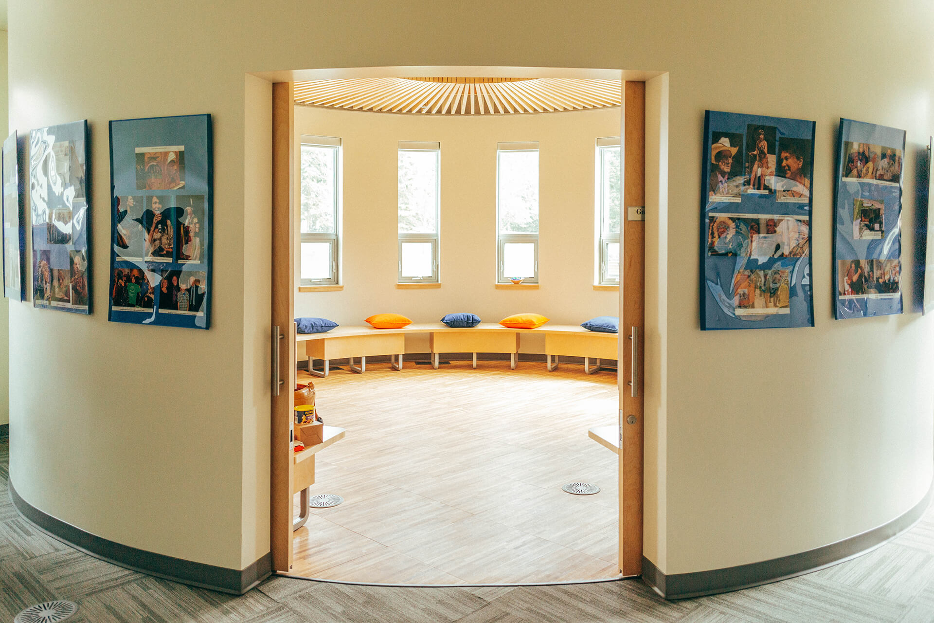 athabascauniversity0O0A0624June 17 2023 A view inside the Bertha Clark-Jones O.C. Art Gallery on AU Main