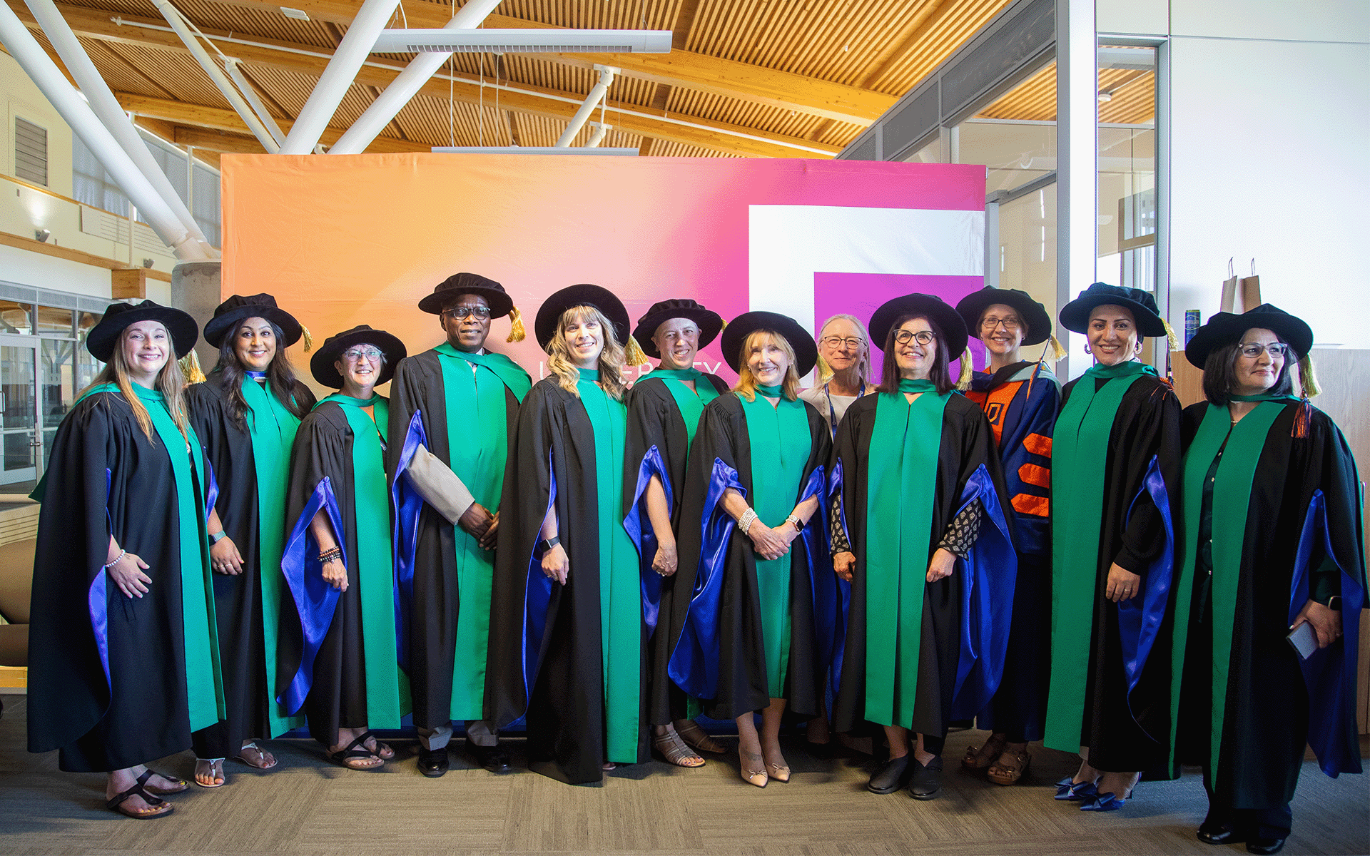 D.Ed grads Group of Doctor of Education in Distance Education graduates dressed in their academic regalia